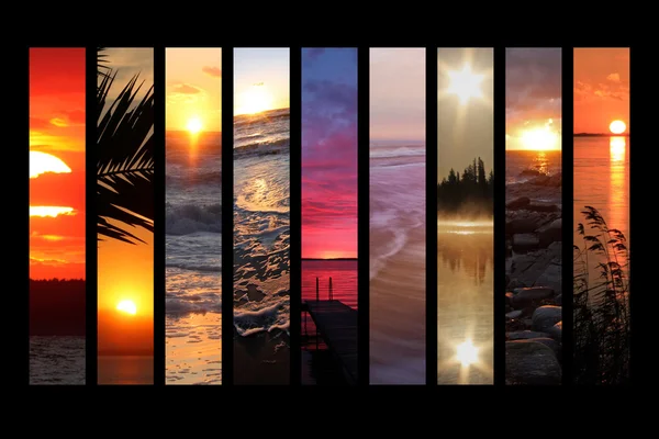 Collage puesta del sol —  Fotos de Stock