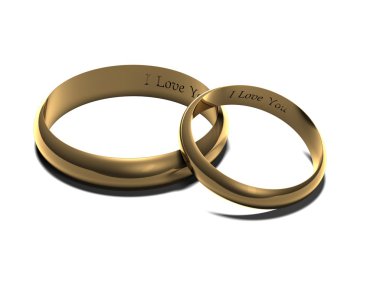 Wedding rings clipart