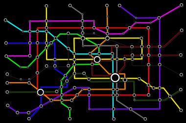 Subway Network Connections Concept clipart