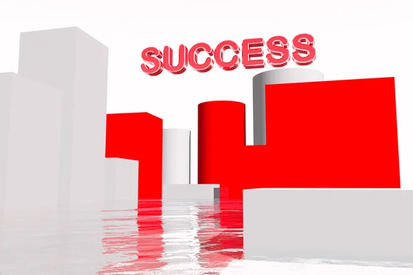 Business concept weg naar succes 3d render — Stockfoto