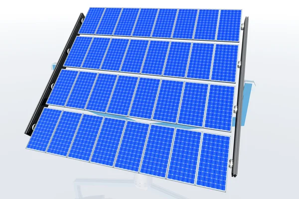 Solárních panelů 3D vykreslování — Stock fotografie