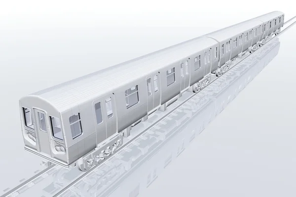 सफेद वातावरण में सार्वजनिक परिवहन अवधारणा 3 डी रेंडर — स्टॉक फ़ोटो, इमेज