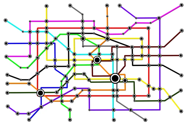Koncept připojení sítě metra — Stock fotografie