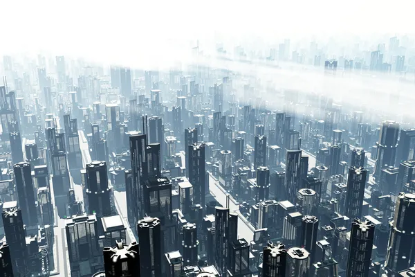 Metropolis 3d gör — Stockfoto