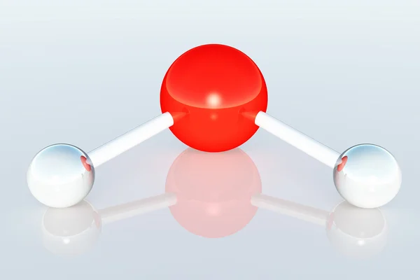 Άτομο πολύπλοκο μόριο δομή 3d καθιστούν — Φωτογραφία Αρχείου