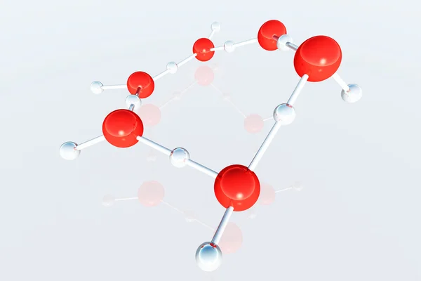 Estructura de átomo de molécula compleja 3D render — Foto de Stock
