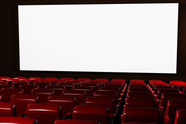 Cinema Auditorium Interior 3D render clipart