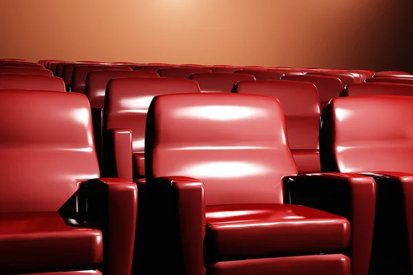 Auditório de Cinema Interior 3D render — Fotografia de Stock