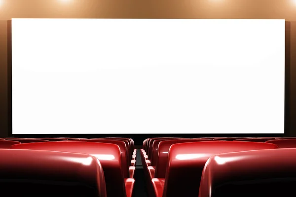 Kino hlediště interiér 3d vykreslení — Stock fotografie