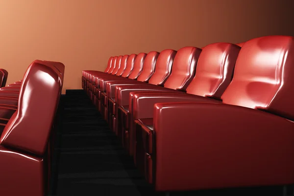 Auditório de Cinema Interior 3D render — Fotografia de Stock