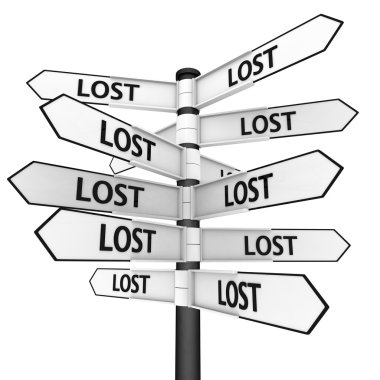 Lost way clipart