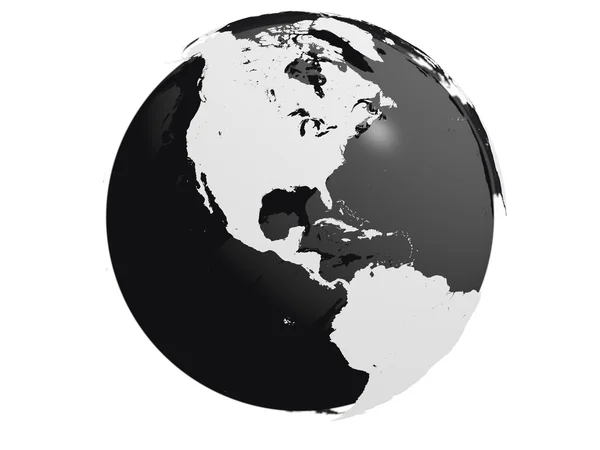 Modello Terra con nucleo nero — Foto Stock