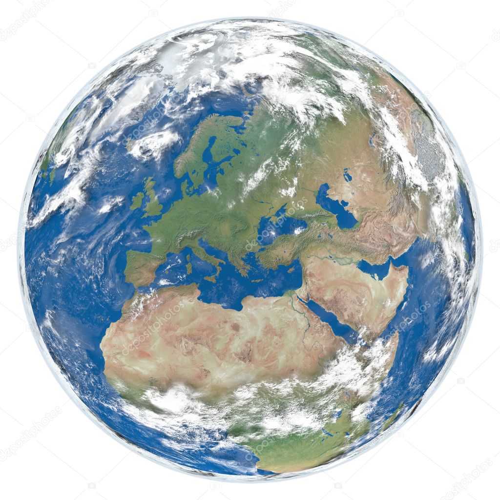 Model of Earth facing Europe