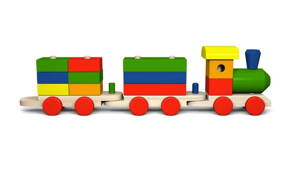 Wooden toy train — Stock Photo, Image
