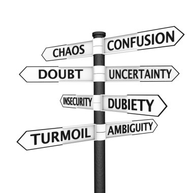 Confusion signpost clipart