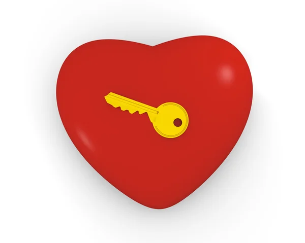 Klucz do twojego serca — Zdjęcie stockowe