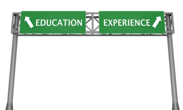 Education vs Experience — Stock Photo, Image