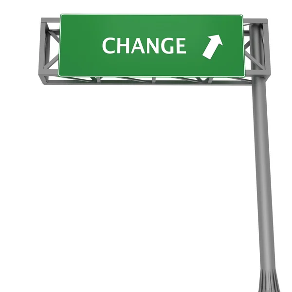 Change signboard — Stock Photo, Image