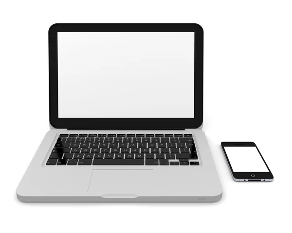 Smartphone y laptop —  Fotos de Stock