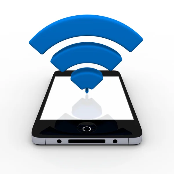 Smartphone with WiFi symbol — Stock Photo, Image