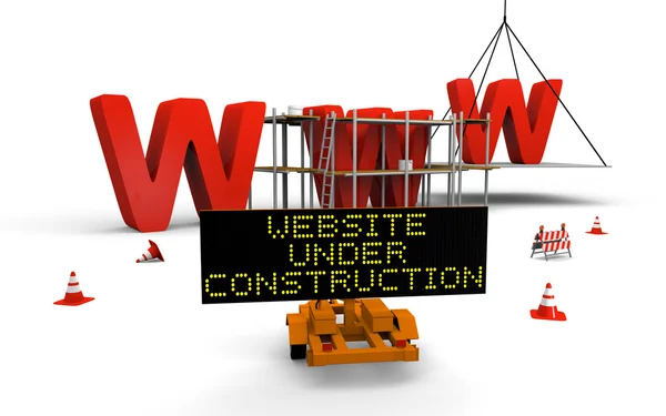 Strona internetowa w budowie — Zdjęcie stockowe