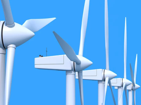 Wind farm generators — Stock Photo, Image