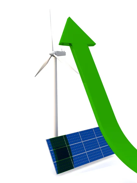 Růst alternativní energie — Stock fotografie