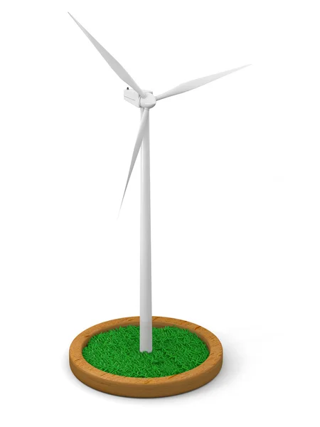 模型的风力发电机组 — 图库照片