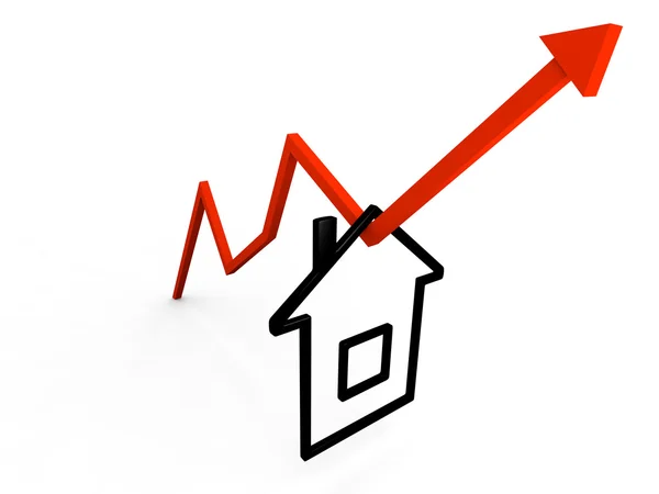 Huis opknoping op groeiende trend — Stockfoto