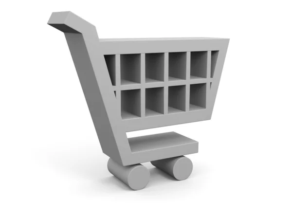 3D illustration of shopping trolley — Stock Photo, Image