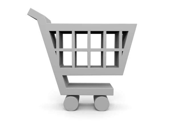 Shopping trolley 3D illustration — Stock Photo, Image