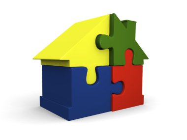 Puzzle home clipart