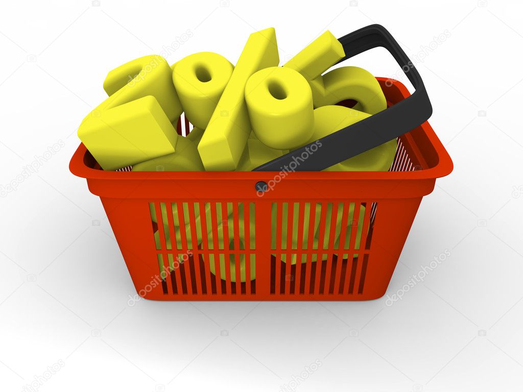 Shopping basket full of discounts