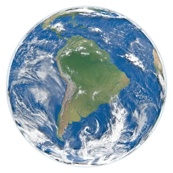 남아메리카를 직면 하는 지구의 모델 — 스톡 사진