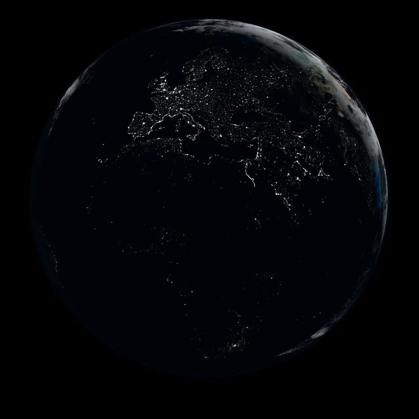 地球在晚上 — 图库照片