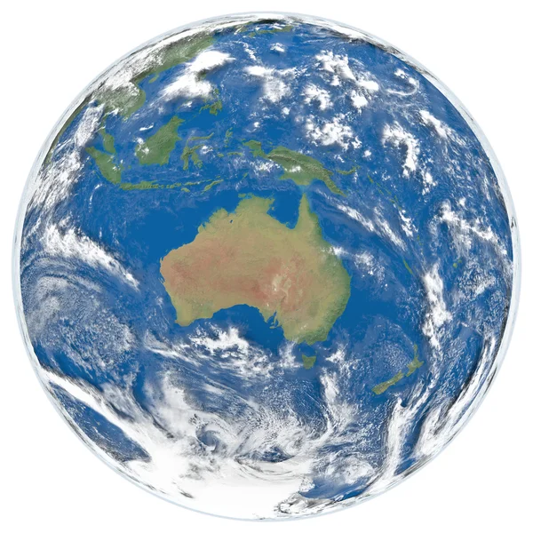 Модель землі, що стоять перед Австралії — стокове фото