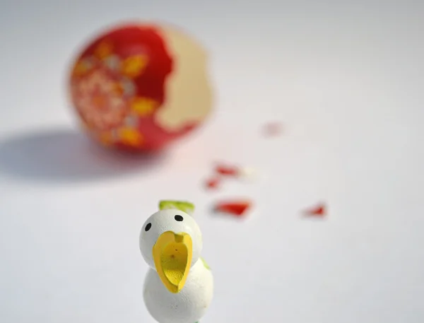 Šrafované velikonoční kuře — Stock fotografie