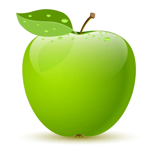 Zöld alma — Stock Vector