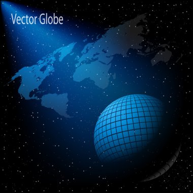 Stars sky globe clipart