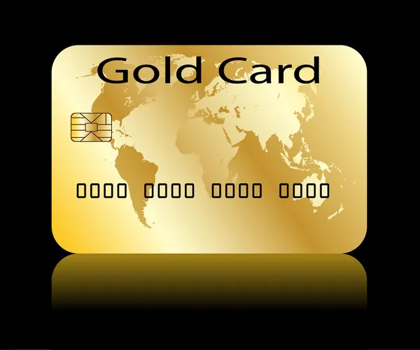Creditcard goud — Stockvector