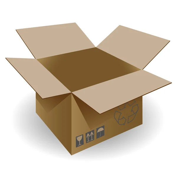 Boxes on white background — Stock Vector