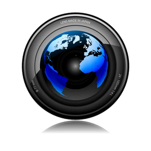 Obiettivo fotocamera — Vettoriale Stock