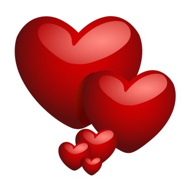 Red hearts clipart