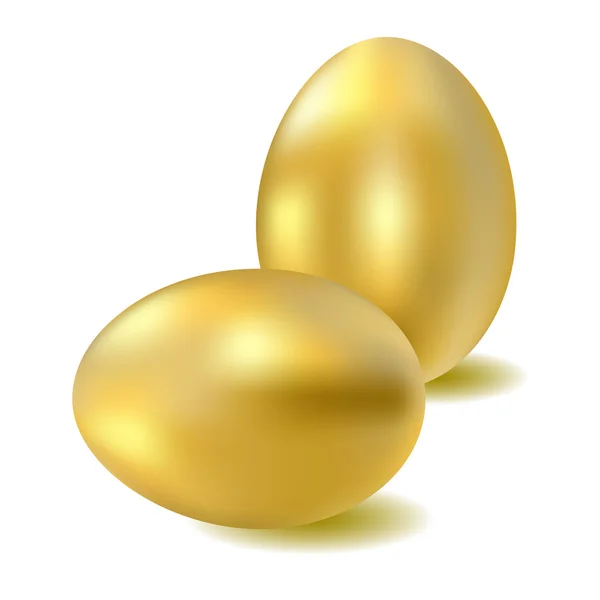 Gold eggs — Stock Vector