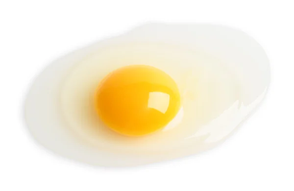 Uovo su sfondo bianco. — Foto Stock