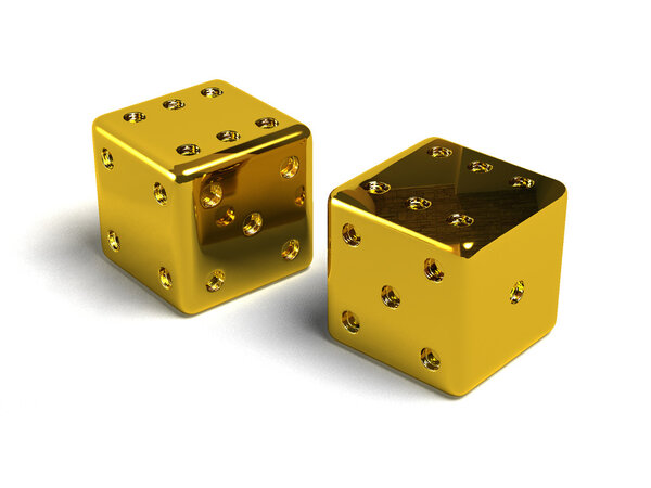 Gold dices.