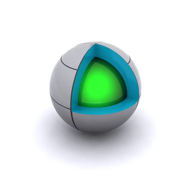 Zelený míček — Stock fotografie
