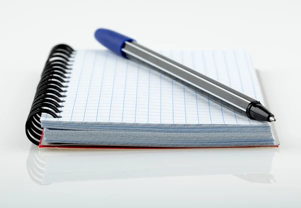 Cuaderno y pluma — Foto de Stock