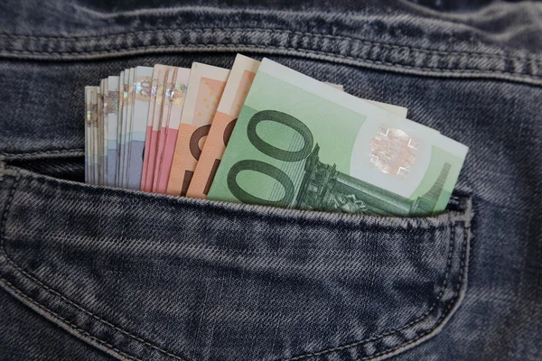 Euron i pocket — Stockfoto