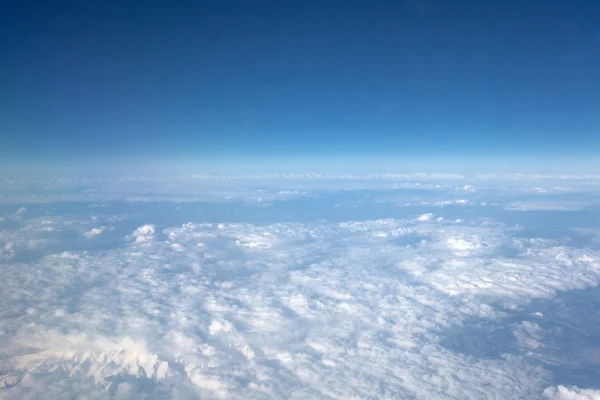 Vista das nuvens em voo — Fotografia de Stock
